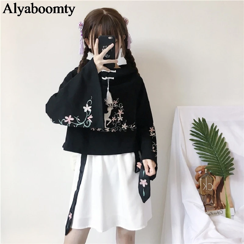 Женский короткий свитшот весна-осень стильная толстовка с капюшоном и цветочной