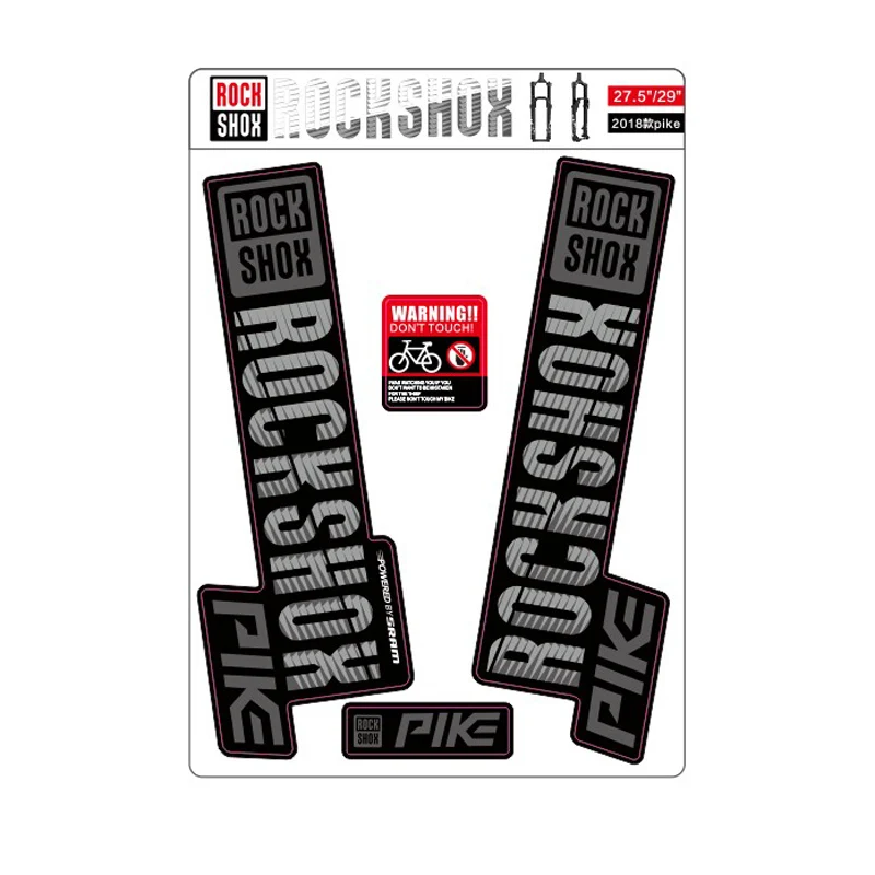 Lehool 2018 Rockshox наклейки на щуку горный велосипед Передняя фотография передняя вилка