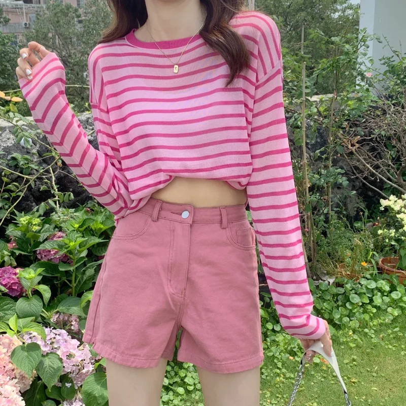 

2021 Summer New Sun Protection Long Sleeve Shirt Women Women's Clothing Harajuku Plus Size Kawaii Korean Clothes Streetwear Tee