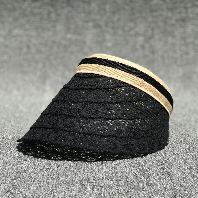 

Women's Empty Top Hat Korean Fashion Lace Pattern Sun Hats Japanese Summer Outing and Leisure All-match Hairpin Cap