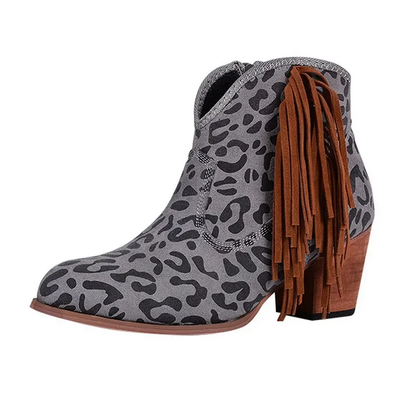 Леопардовая ткань женские эластичные ленты зимние ботинки 2020 Повседневная