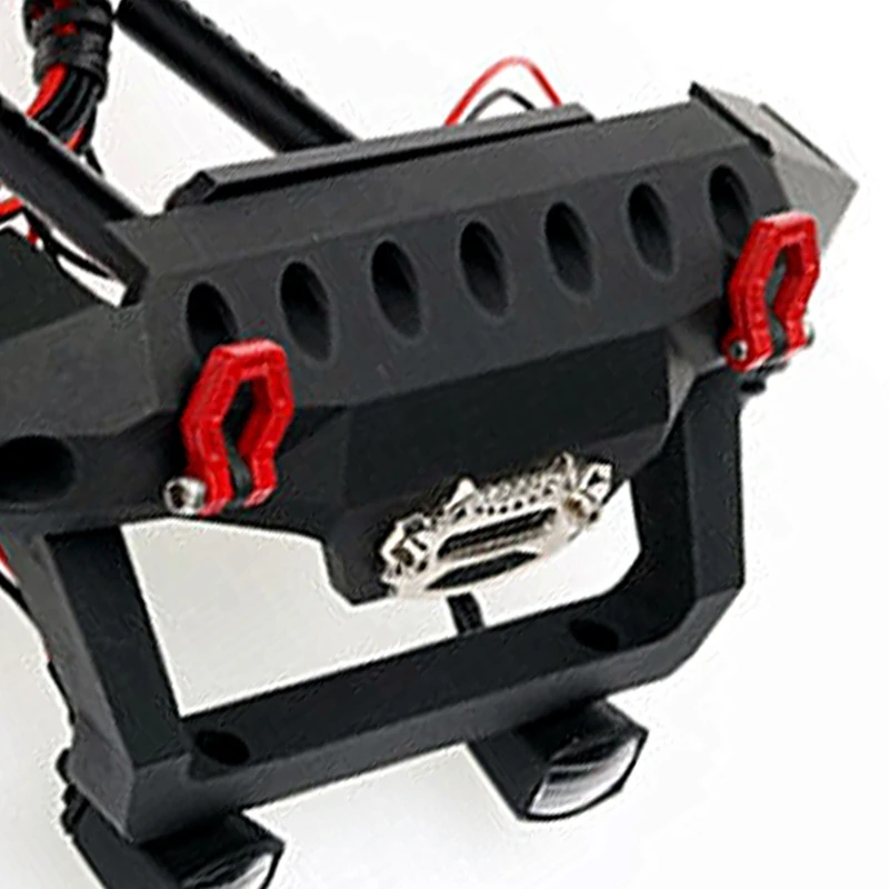 

Metal Bumper with LED Light Set for 1/10 RC Crawler Axial SCX10 & SCX10 III AXI03007 Traxxas TRX4