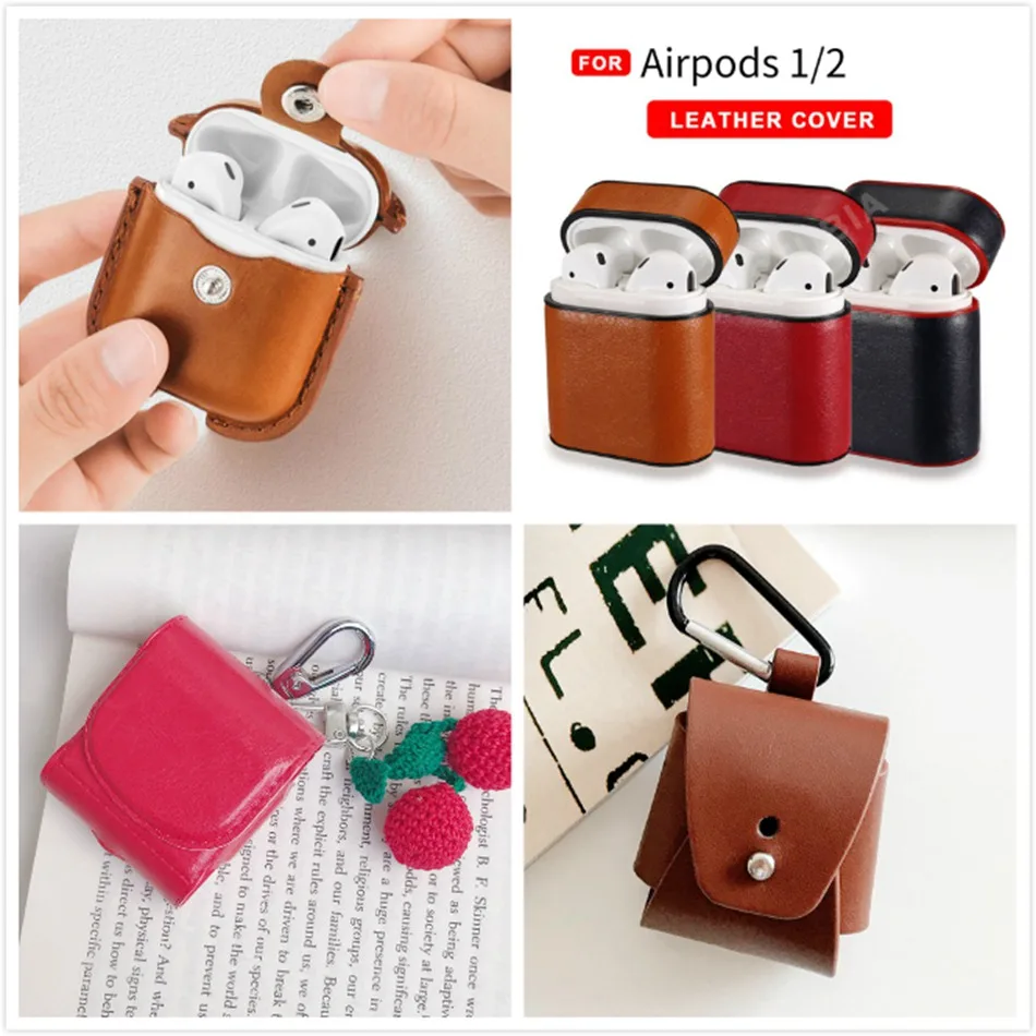 Чехол для наушников для Apple Airpods 2, чехол, кожаный защитный чехол для Apple Air Pods, наушники, роскошная коробка, наушники, аксессуары, сумки