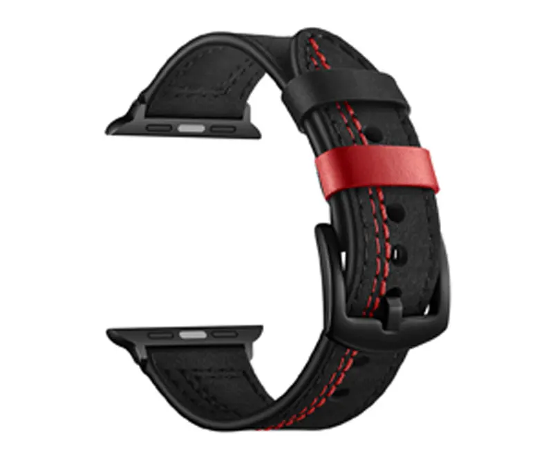 Ремешок из натуральной кожи для apple watch 42 мм 38 мм iWatch 4 ремешка 44 мм/40 мм кожаный ремешок для часов Браслет apple watch 5 4 3