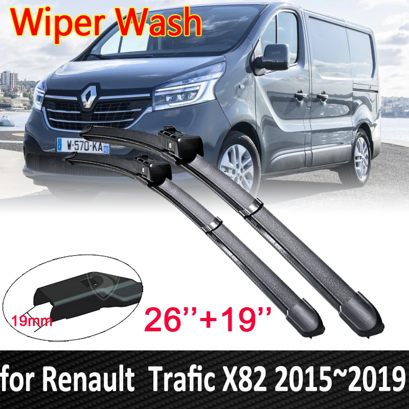

Car Wiper Blades for Renault Trafic X82 2015 2016 2017 2018 2019 Windscreen Brushes for Opel Vauxhall Vivaro Car Accessories