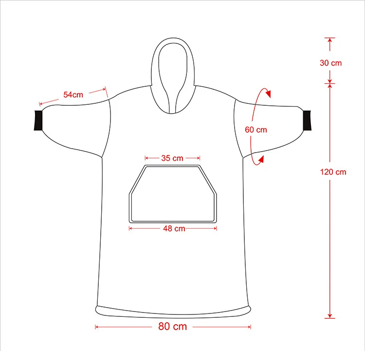 

Double-layer Leopard Lazy Blanket Hooded Sweatshirt Winter Extra Long Cold-proof Warm Home Thick TV Pocket Hoodie Blankets