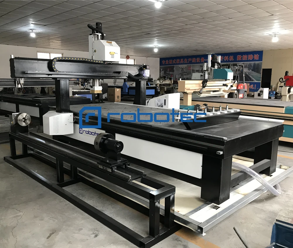 Heavy Duty 3d 4 Axis ATC Cnc Router 4x8 Feet Rotary Milling Machine 1325 For Sale Auto Tool Changer Furniture Making | Инструменты