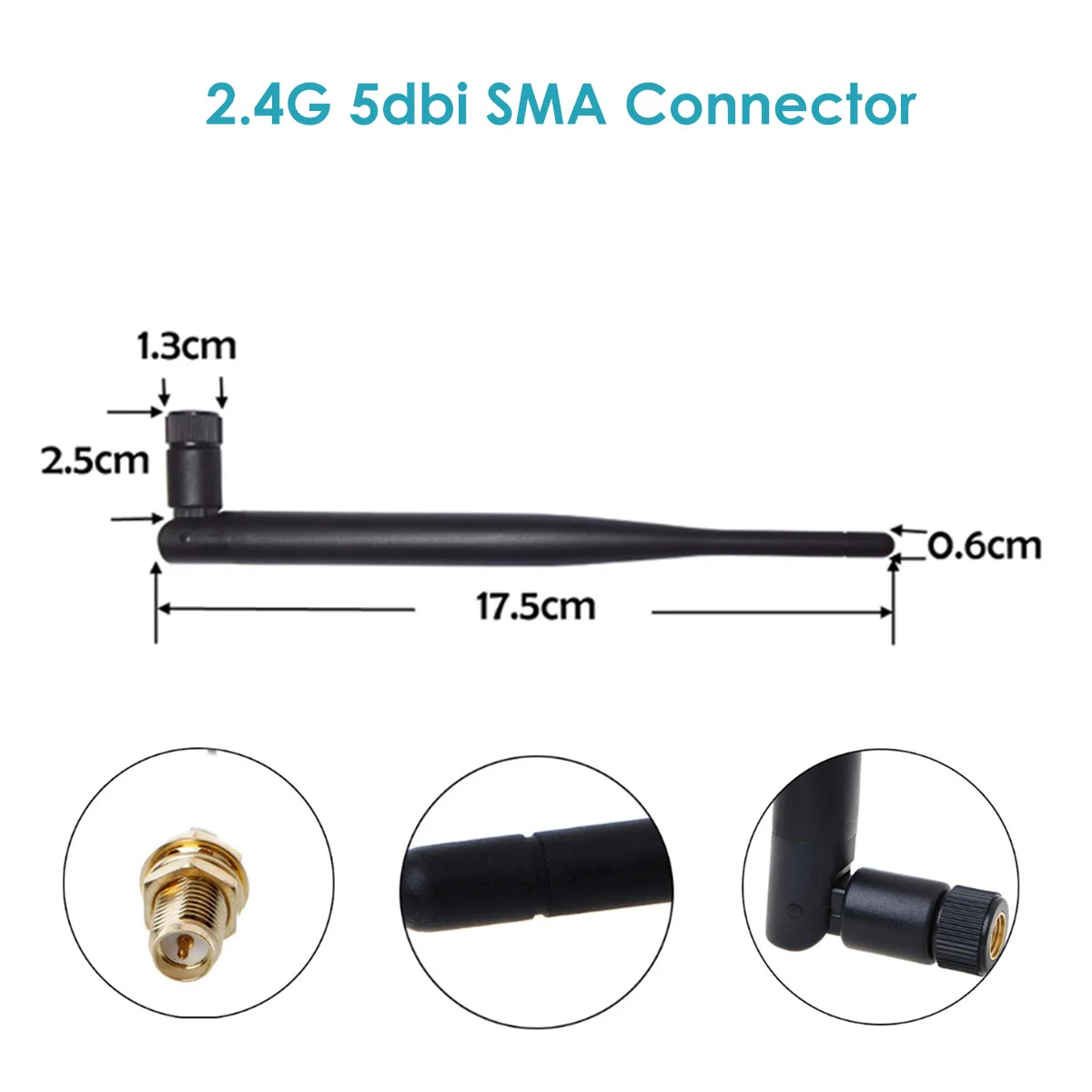 

SOONHUA 2.4GHz WiFi Antenna 5dBi RP-SMA Male Aerial Antennas 50W For Wireless Wi-Fi Router With Cable Free Shipping