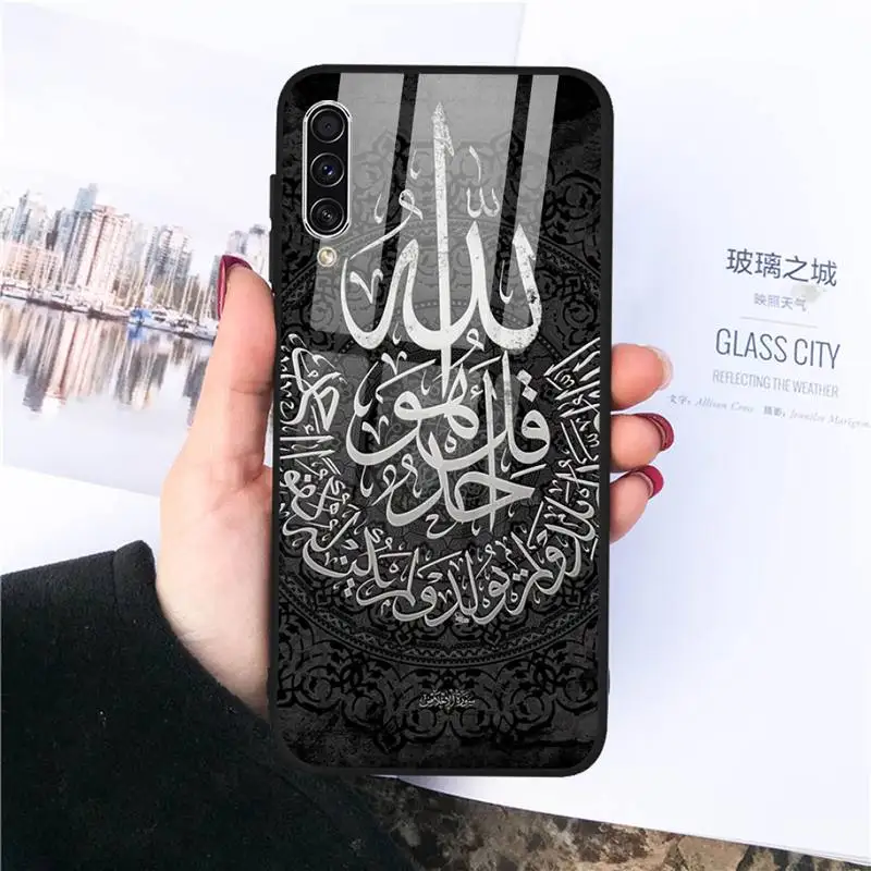 

Islamic Muslim Quotatio Phone Case Tempered glass For Samsung S20 Ultra S7 edge S8 S9 S10 e plus note8 9 10 pro