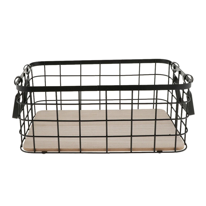 Скандинавская кованая железная корзина для хранения закусок контейнер фруктов с