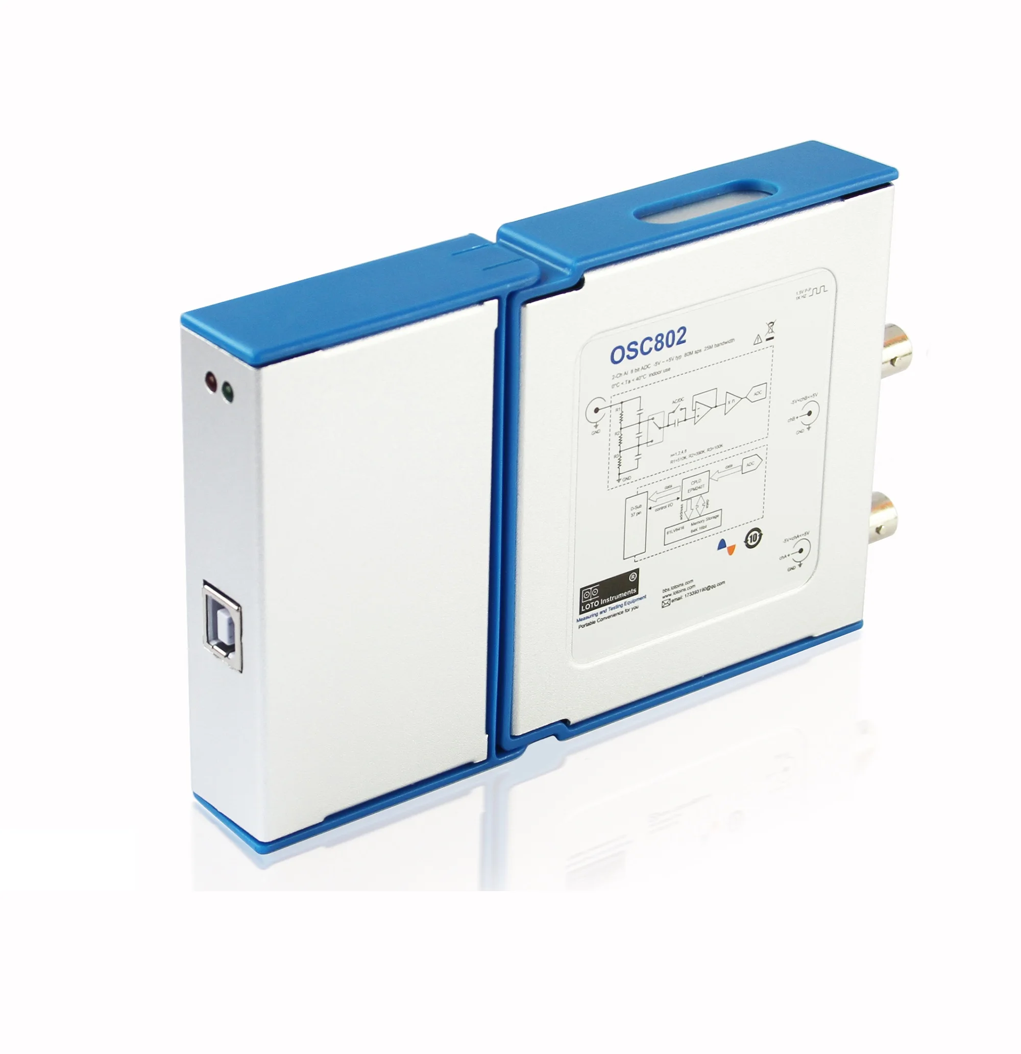 Virtual oscilloscope USB PC OSC802 80M sampling 25M bandwidth Dual channel KO 1008C 6022BE | Инструменты