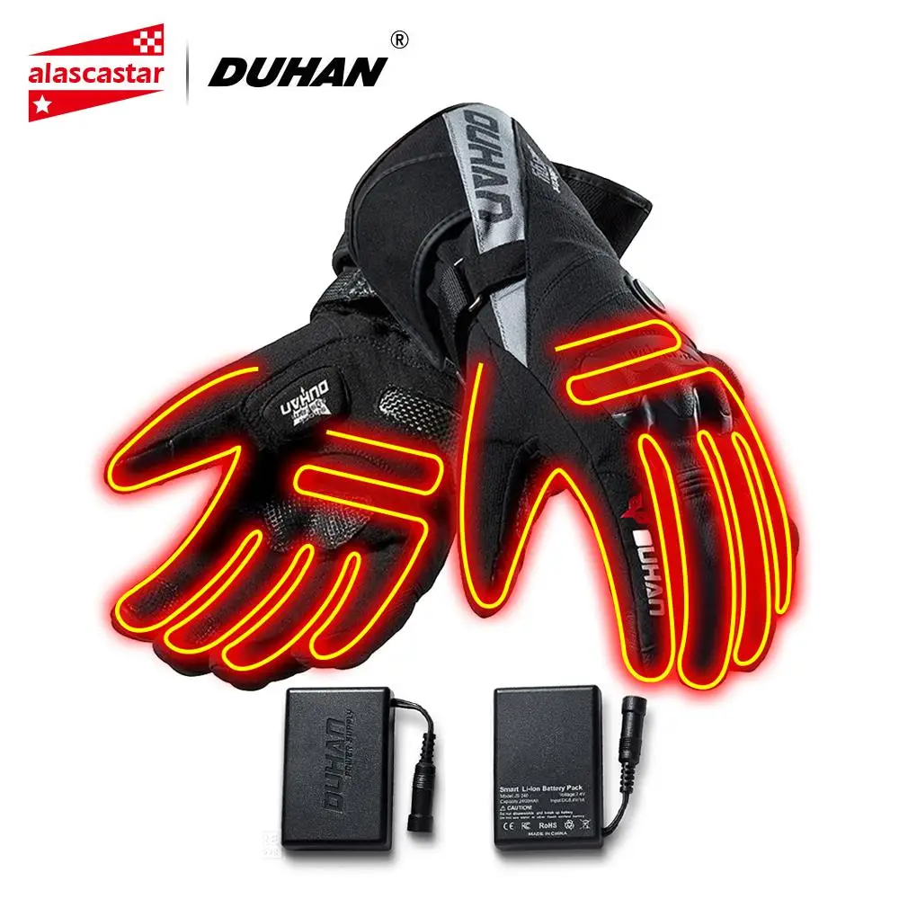 DUHAN зимние Водонепроницаемый мотоциклетные перчатки с защитой от ветра Guantes