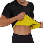 Мужская термальная корректирующая рубашка для похудения, утягивающая Облегающая рубашка, неопреновый тренажер для талии, корректирующий фигуру жилет, футболка