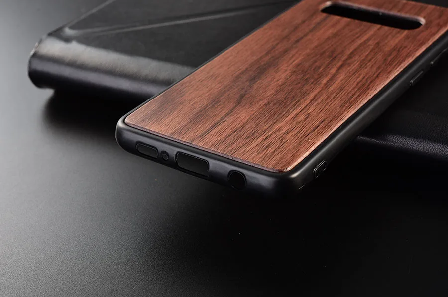 Чехол для samsung Galaxy S10 Plus тонкая деревянная задняя крышка ТПУ чехол на бампер для samsung S10 телефонные чехлы