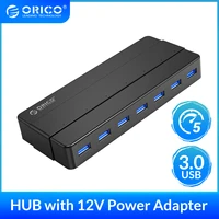 ORICO Port USB 3 0 HUB with 12V Power Adapter USB Splitter OTG Adapter For Notebook Desktop Laptop Computer Accessories