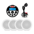 Морской аудио Радио стерео Bluetooth AM FM приемник Автомобильный MP3-плеер для ATV RV мотоцикл + 4 