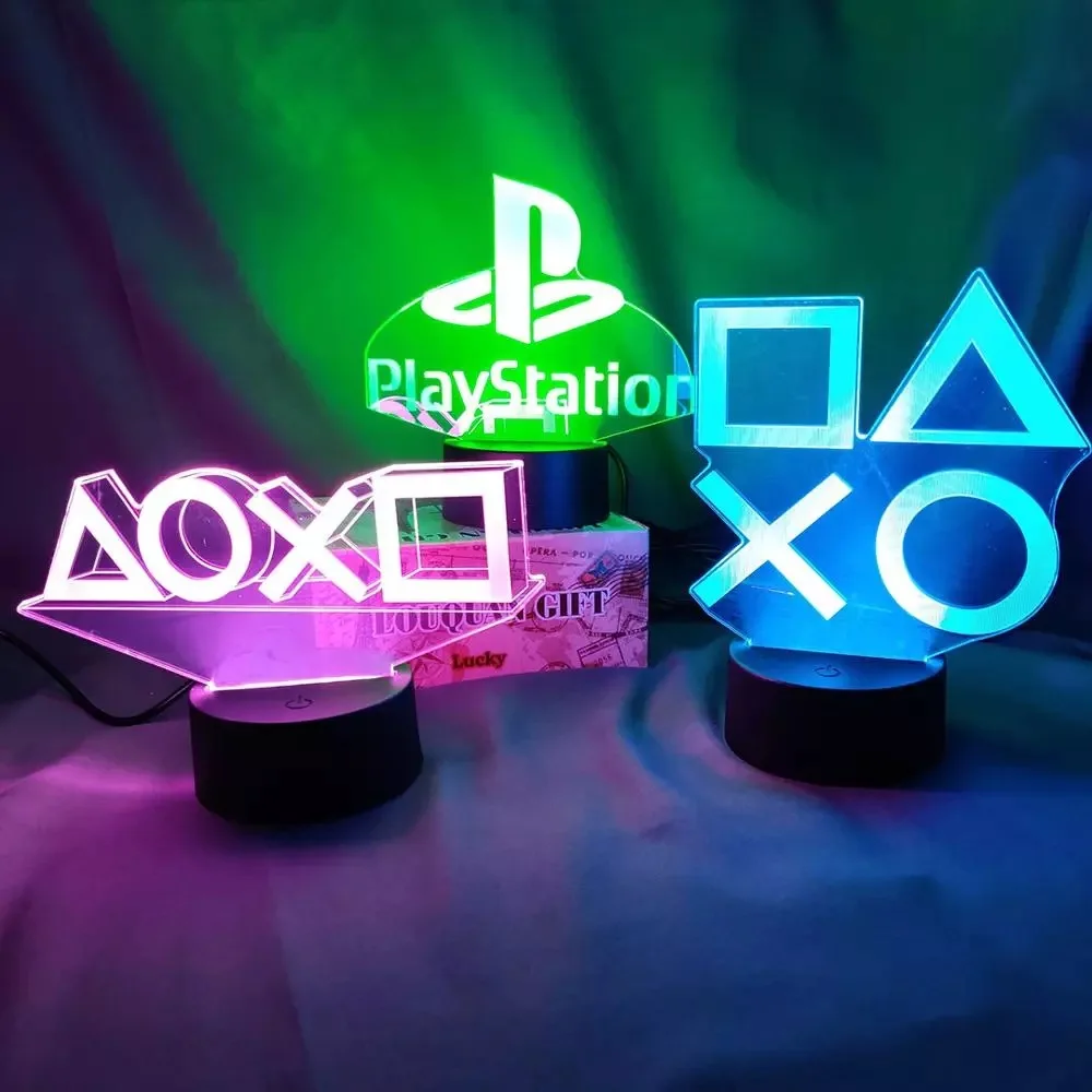 Цветная игровая Иконка лампа для PS4 управление звуком неоновая вывеска с