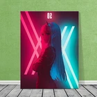 Zero Two 002 DARLING in the FRANXX неоновое аниме украшение для дома Декор холст картина для гостиной настенные картины плакаты печать