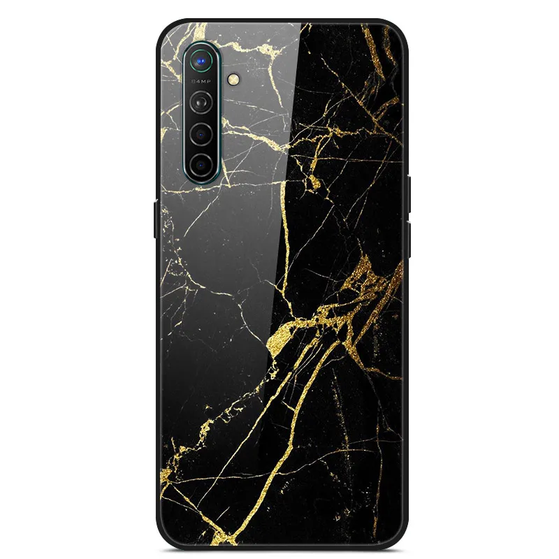 Чехол для Oppo Realme X2, чехол из закаленного твердого стекла для Oppo Realme XT X2 Pro, чехол, мягкий силиконовый бампер с принтом - Цвет: Армейский зеленый