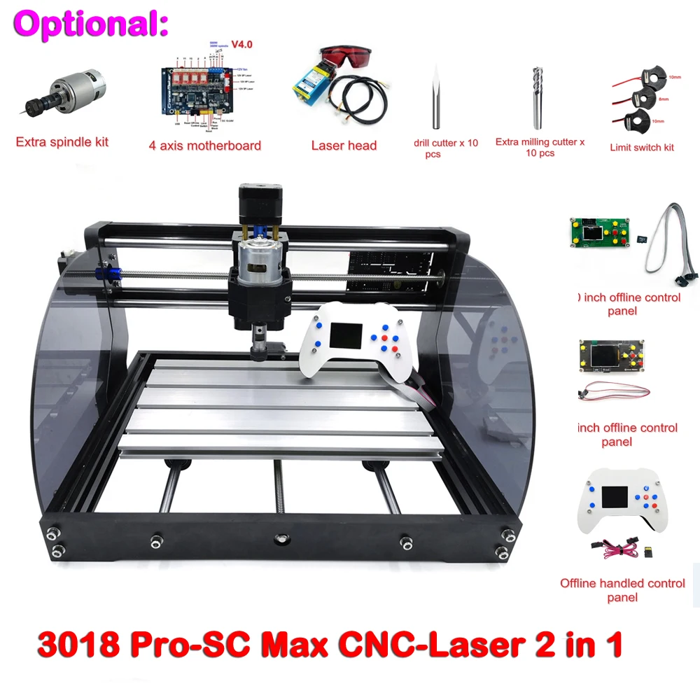 CNC 3018 Pro Max лазерный гравер GRBL DIY PBC фрезерный гравировальный станок по дереву