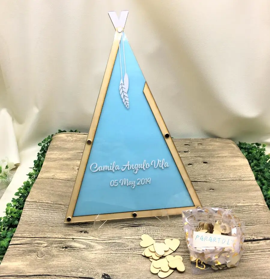 Вигвам по индивидуальному заказу с именем тип гостевая книга для причастия