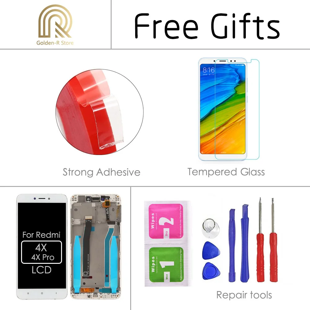 Сменный ЖК дисплей с дигитайзером сенсорного экрана 5 0 дюйма для Xiaomi Redmi 4X Pro Prime +