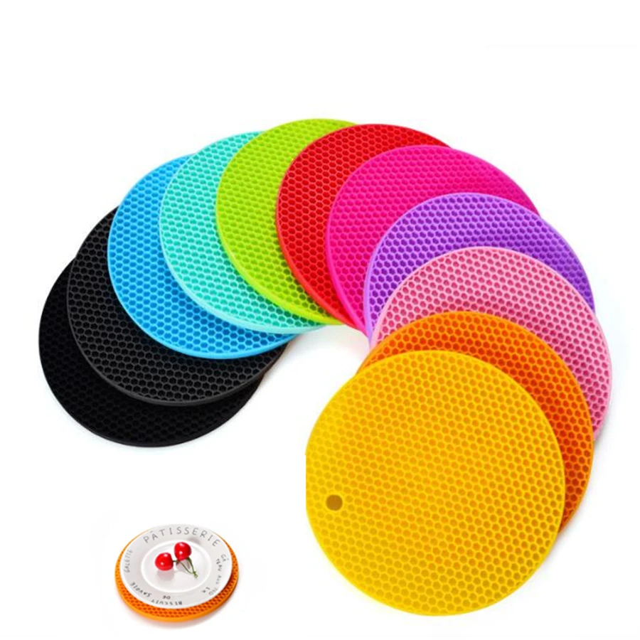 Силиконовые Нескользящие термостойкие коврики подставки под столовые приборы