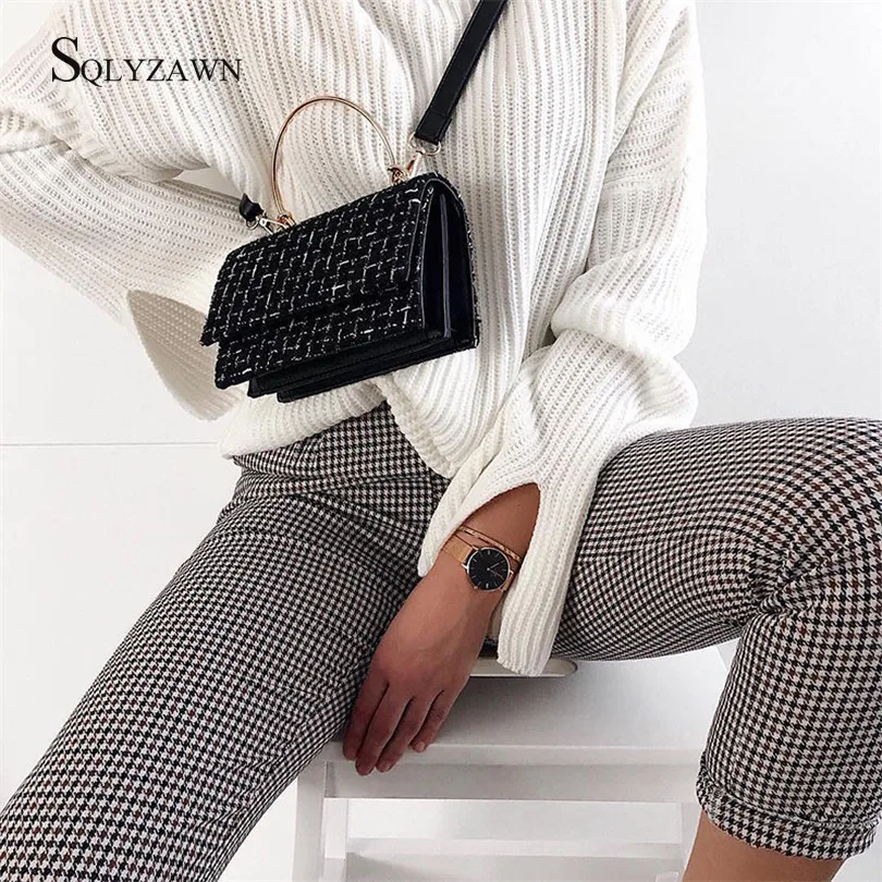 Брюки женские клетчатые однобортные повседневные леггинсы в шахматную клетку с