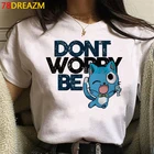 Футболка с хвостом Феи Женская, белая японская футболка для пар, уличная одежда для пар, футболка в стиле Харадзюку, кавайная одежда