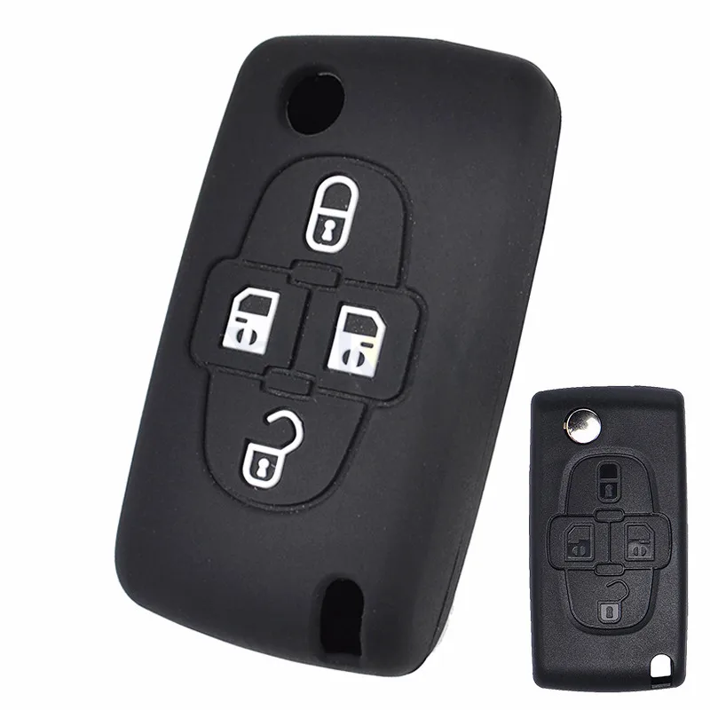 Силиконовый ключ чехол Fob дистанционный крышка для Citroen C1 C2 C3 C4 C5 DS3 DS4 Picasso Xsara peugeot