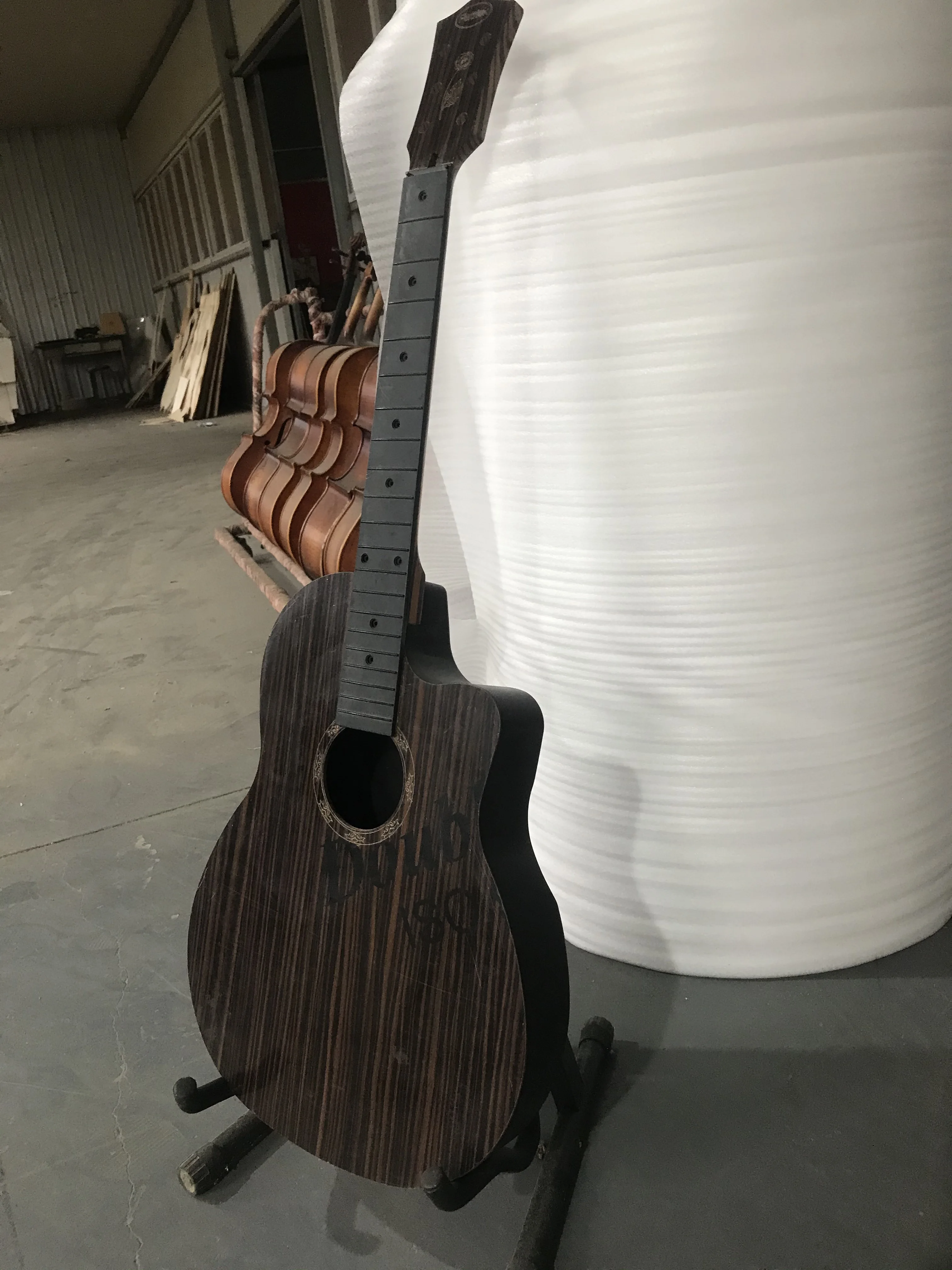 Unfinished 39 Inch Folk Guitar Body with Neck Thin Body Acoustic Guitar Neck&Body Blank Guitar Body and Neck enlarge