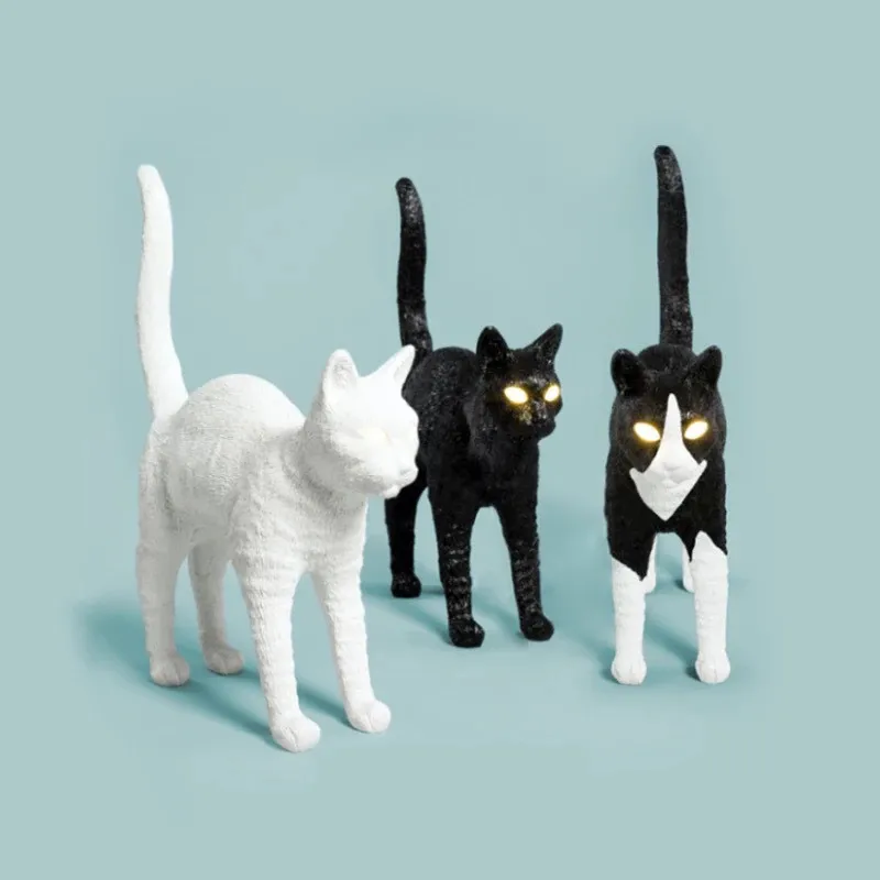 

Seletti Italian Cute Cat Night Light Resin Cartoon Desk Lamp for Bedroom Bedside Decor Desk Lamp Atmosphere Lamp Home Gift