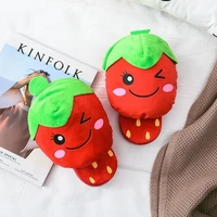 newlovely fruit pea carrot slippers girls red green slides shoes womens spring cotton shoes mom child home slippers funny shoes