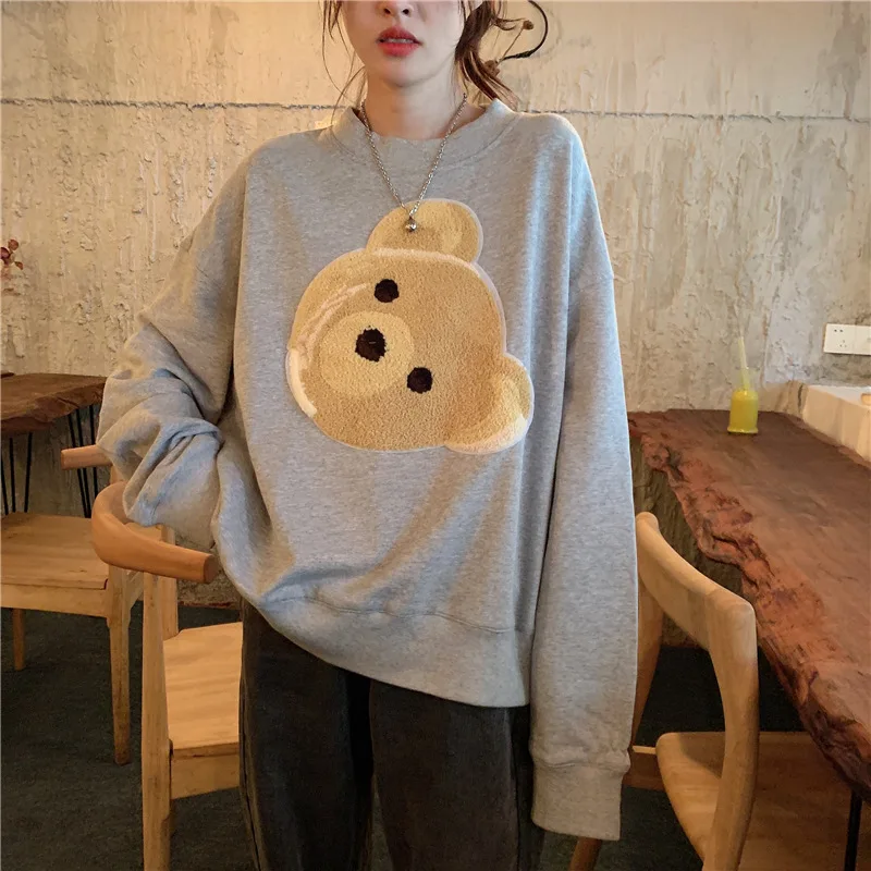 Za 2020 Новый Harajuku кофты с капюшоном героями мультфильмов свободные милые свитера