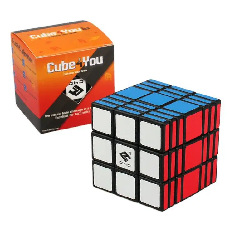 Minghaozhi 337-cubo negro C4U 3X3X7, cubo completo de tres siete con fondo blanco-4