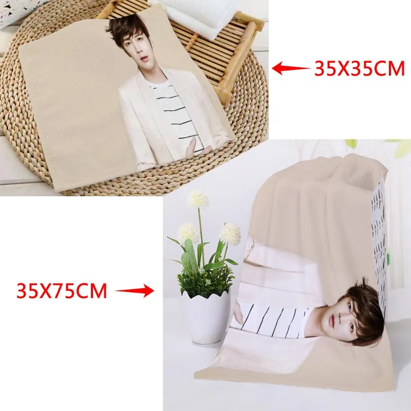 35x35cm 35x75cm Towels Custom KPOP Jang Keun Suk Printed Square Microfiber Absorbent Drying Bath Washcloth | Дом и сад