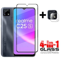 4 in 1 glass on realme c25s full cover tempered glass for oppo realme c25 s hd phone screen protector realme c25s camera glass