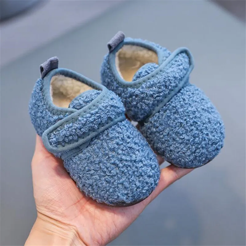 

Infant Toddler Home Snow Slippers Winter Baby Girls Boys Boots Warm Plush Soft Bottom Kids Children Shoes