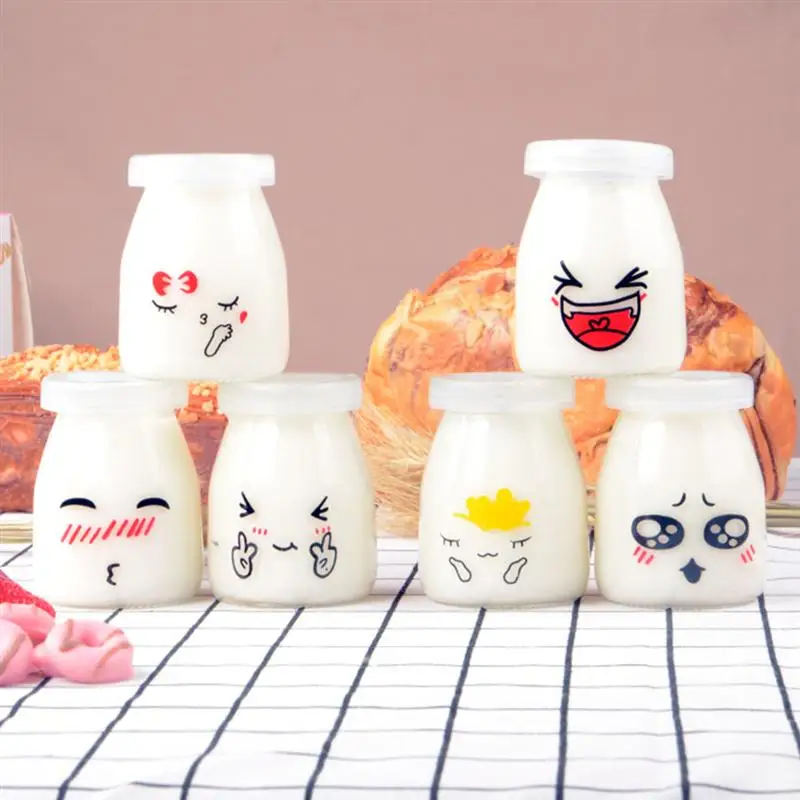 6 шт 100 мл бутылочки для пудинга симпатичная термостойкая стеклянная Желейная