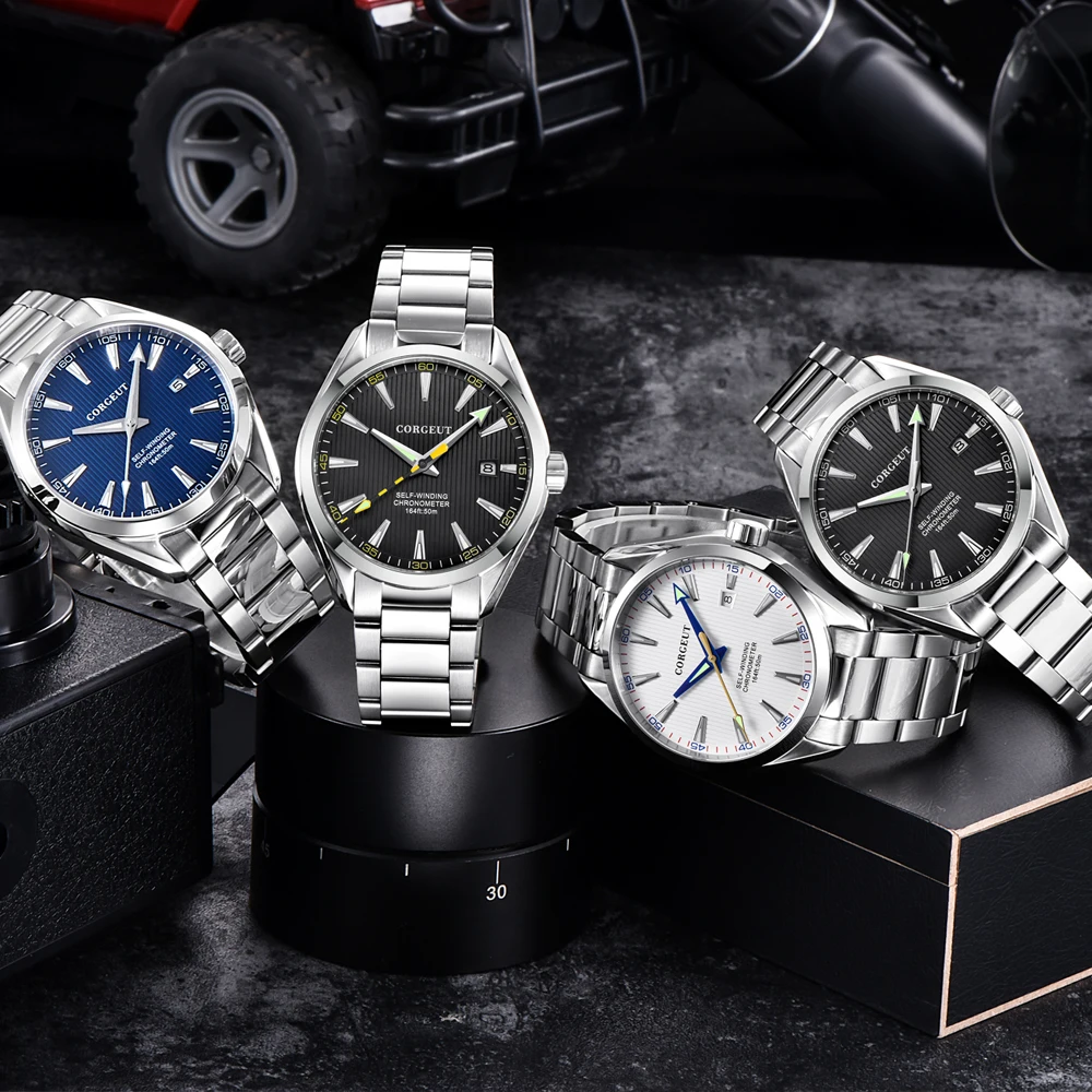 Часы мужские механические с сапфировым стеклом 41 мм NH35A | Наручные часы