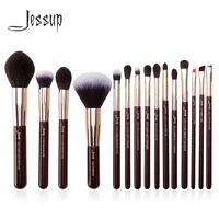 jessup professional makeup brushes set 15pcs makeup brush tool kits foundation eyeshadow concealer blender blush goat hair