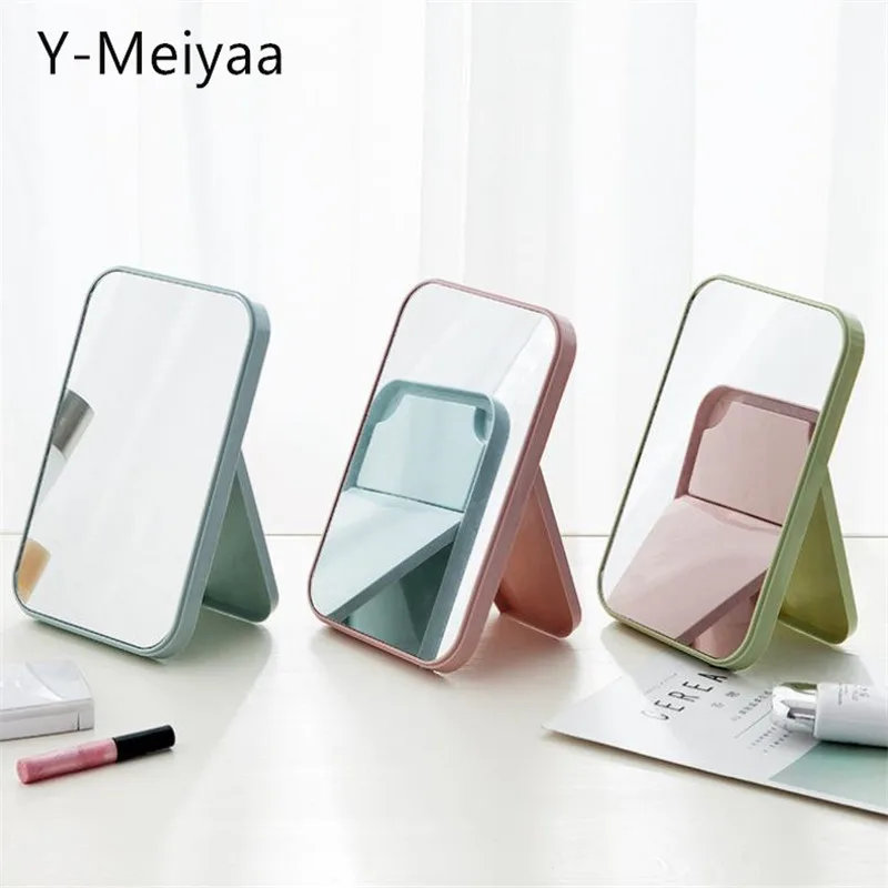 1PC Random Color Foldable Makeup Mirror Minimalist Glass Fashion Cosmetic Square Single-sided 20# | Красота и здоровье