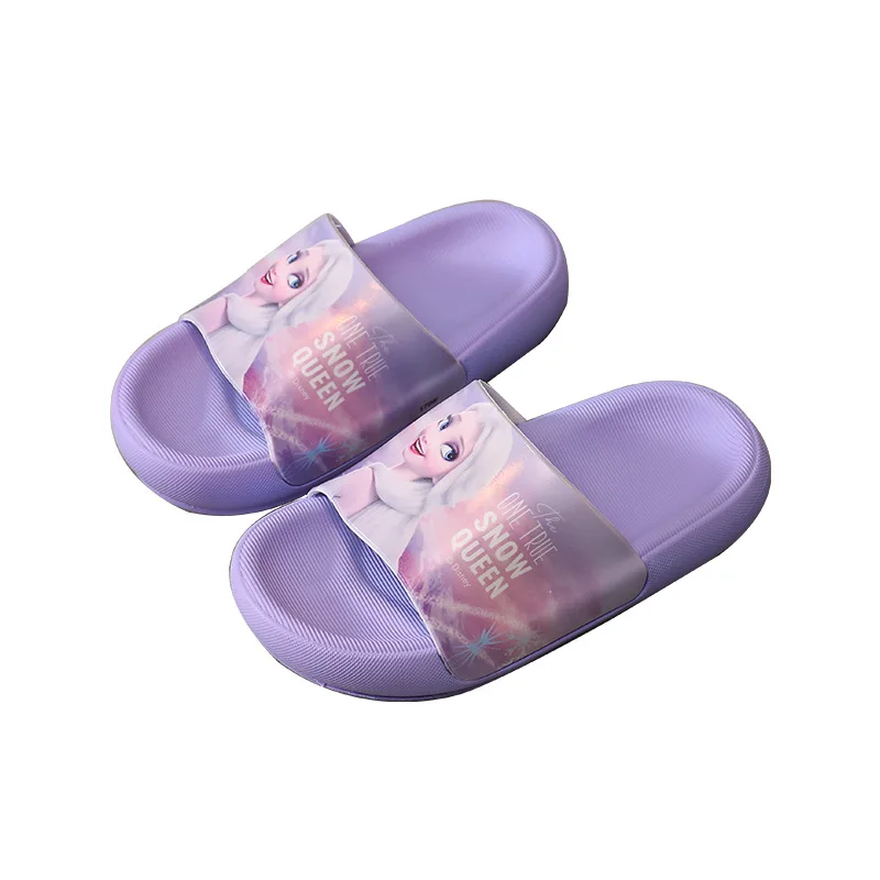 

Disney Children Shoes Summer New Frozen Princess Aisha Girls Non-slip Home Indoor Bathroom Comfortable Slippers for kids 4Y-12Y