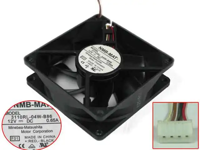 NMB MAT 3110RL 04W B86 F01 DC 12V 0.65A 80x80x25 мм вентилятор охлаждения сервера|square fan|server fandc fan 12v |