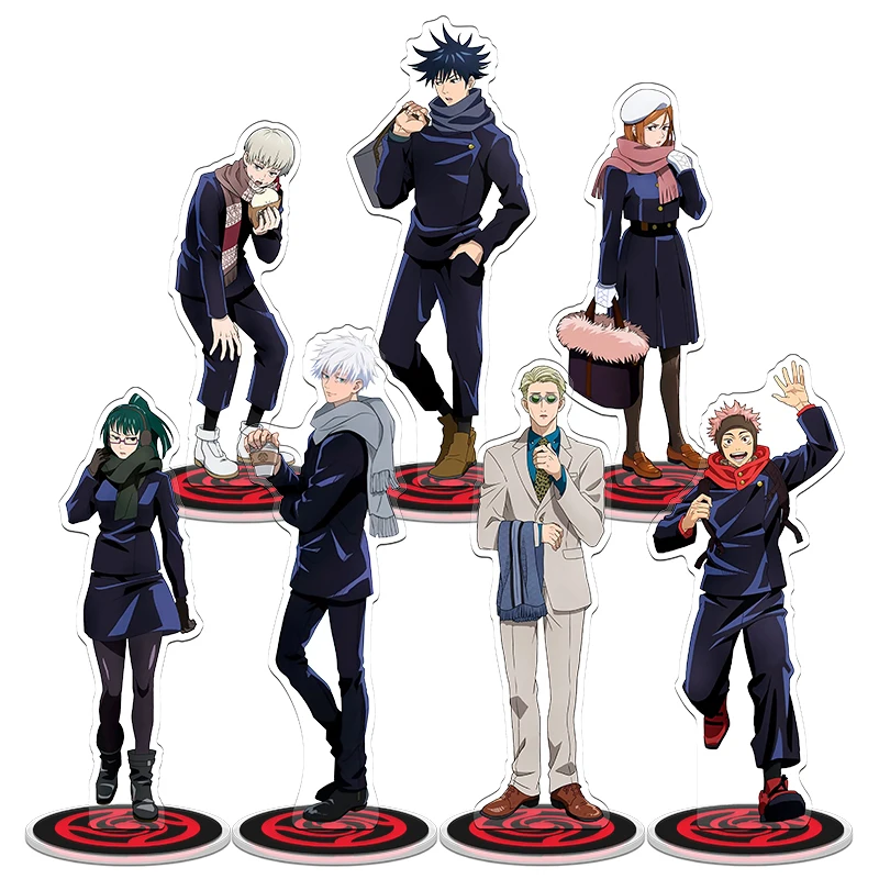 Japan Anime Jujutsu Kaisen Gojo Satoru Togetoge Inumaki Acrylic Stand Display Model Winter Theme Plate Desk Decor Toy Cosplay Costume Props Aliexpress