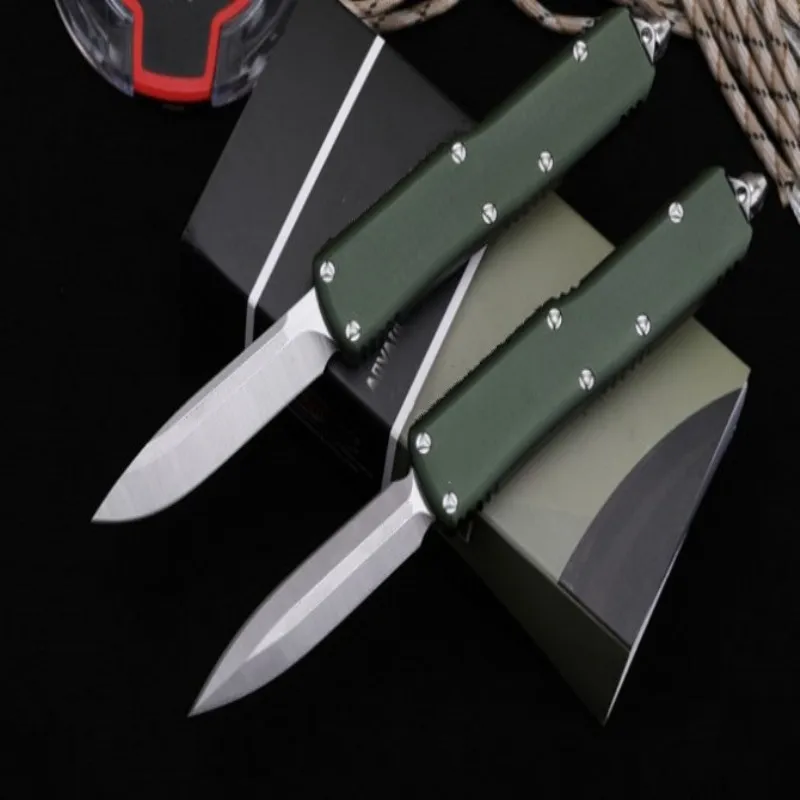 

Folding Knife UT 85 [Green Handle] Aluminum Alloy Outdoor Survival Hunting Camping High Quality EDC Tool Gift For Men