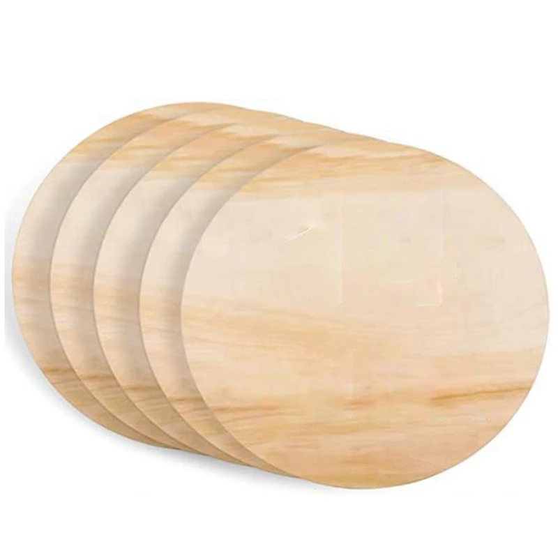 

5 шт. 14 дюймов деревянные круги для рукоделия-необработанные пустые деревянные круги, круглые деревянные диски для живописи, домашняя вывес...