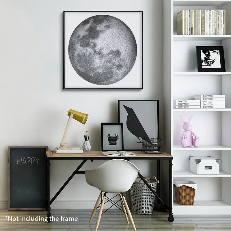 

1000 Pieces Round Moon Puzzle Large Full Moon Jigsaw Puzzle Decompression Game Toys Educational Tool Kid Gift Craft Toys