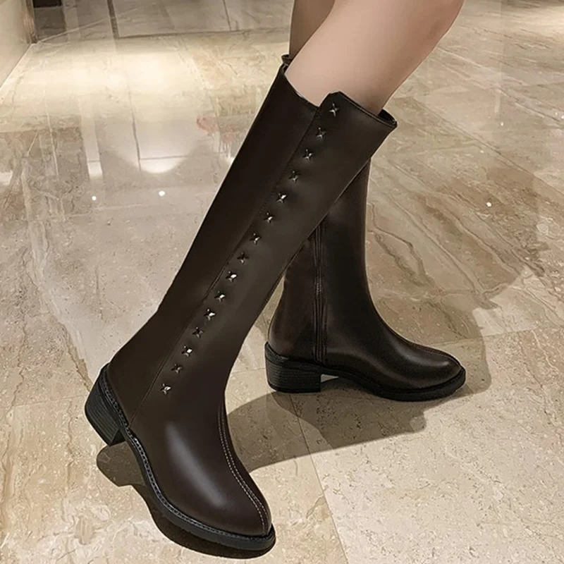 

Women Long Boots Keep Warm Boots Woman Comfortable Shoes Women Round Toe Boots For Ladies Side Zipper Female Shoes Zapatos Mujer