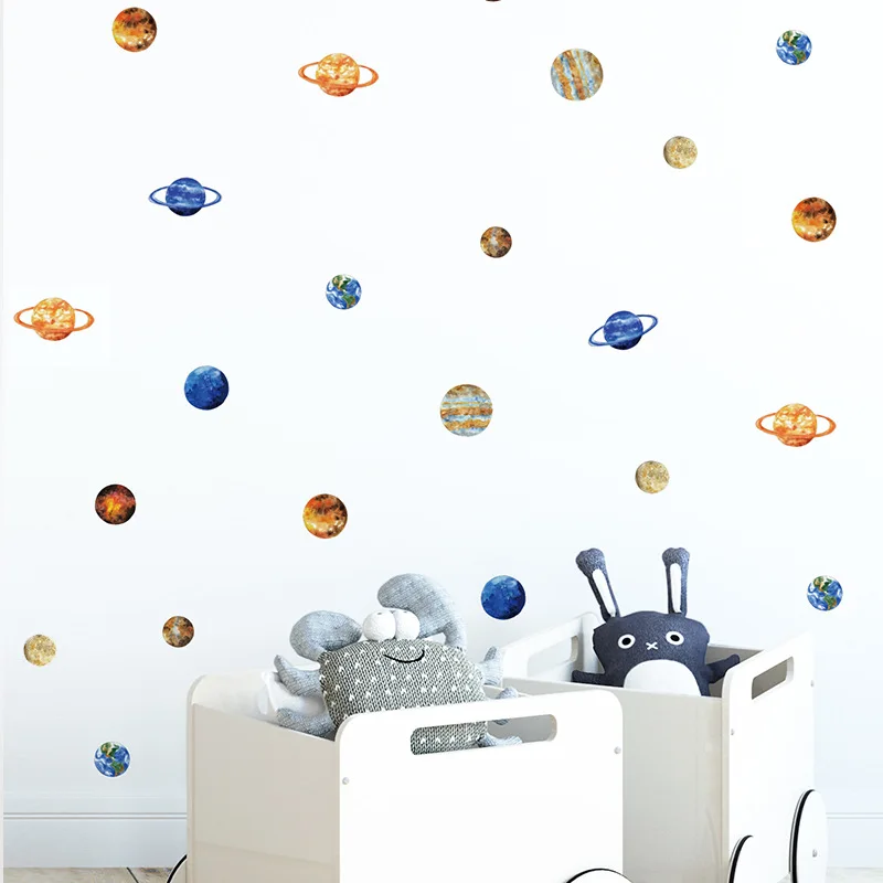 

New Hot Sale Nine Planets Home Wall Sticker Self-adhesive Creative Children's Room Wall Decor Study Room Decoration Stickers